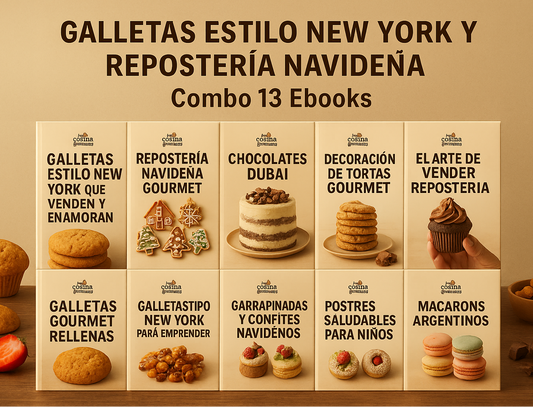 🎀 GALLETAS ESTILO NEW YORK Y REPOSTERÍA NAVIDEÑA – Combo 13 Ebooks 🎀